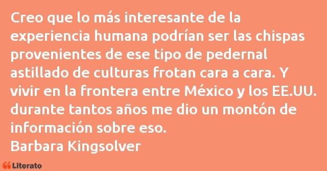 Frases de Barbara Kingsolver