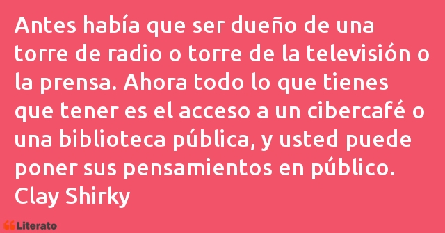 Frases de Clay Shirky