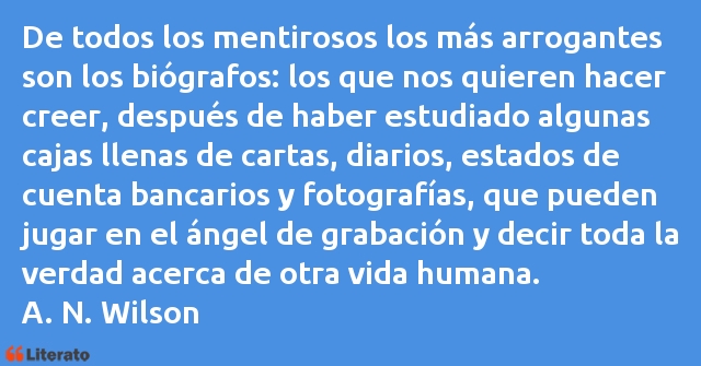 Frases de A. N. Wilson