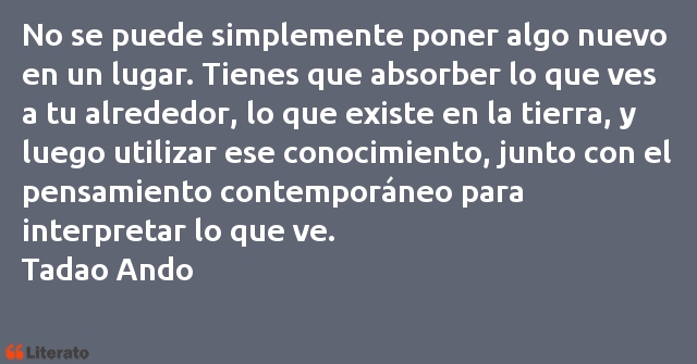 Frases de Tadao Ando