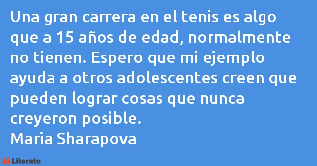 Frases de Maria Sharapova