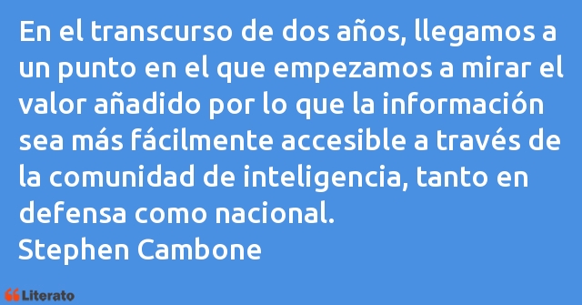 Frases de Stephen Cambone