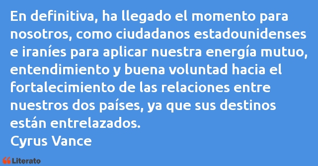 Frases de Cyrus Vance