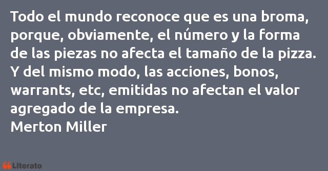 Frases de Merton Miller