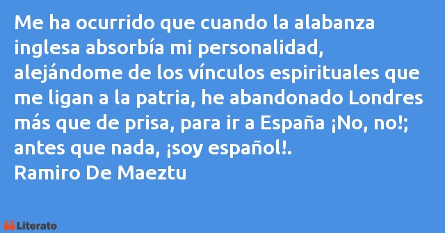 Frases de Ramiro De Maeztu
