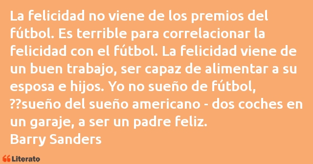 Frases de Barry Sanders