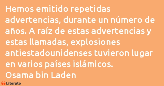 Frases de Osama bin Laden