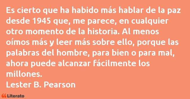 Frases de Lester B. Pearson