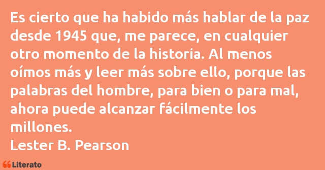 Frases de Lester B. Pearson