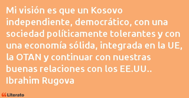 Frases de Ibrahim Rugova