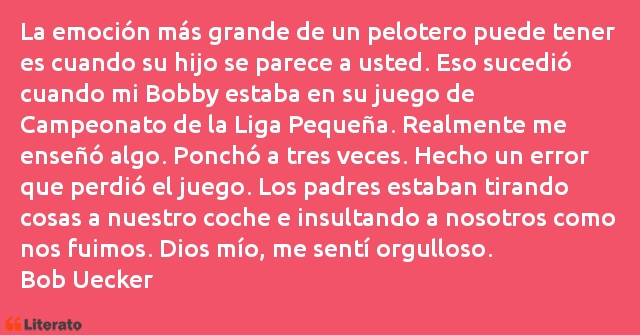 Frases de Bob Uecker