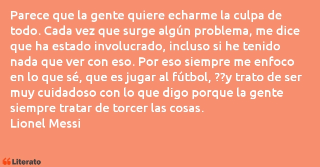 Frases de Lionel Messi