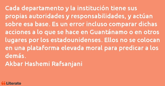 Frases de Akbar Hashemi Rafsanjani