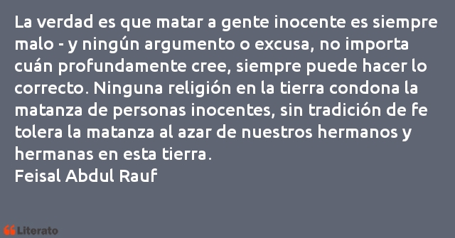 Frases de Feisal Abdul Rauf