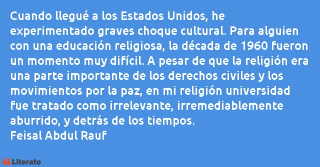 Frases de Feisal Abdul Rauf