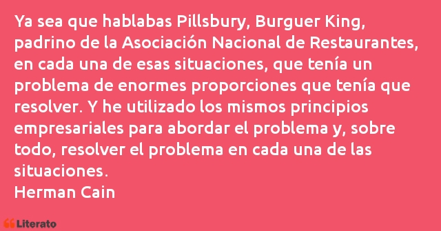 Frases de Herman Cain