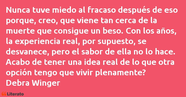 Frases de Debra Winger