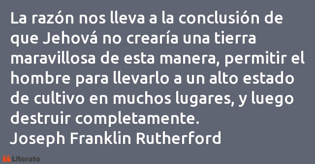 Frases de Joseph Franklin Rutherford