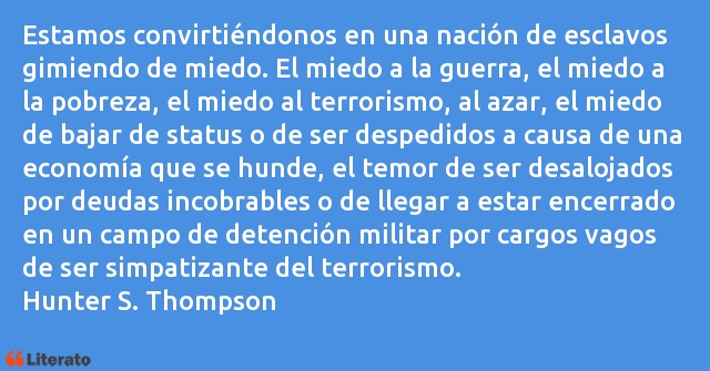 Frases de Hunter S. Thompson