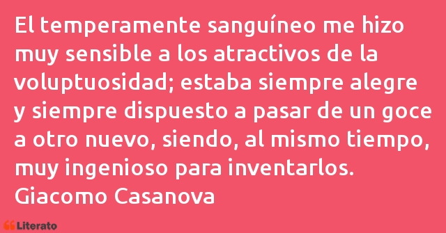 Frases de Giacomo Casanova