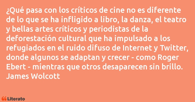 Frases de James Wolcott