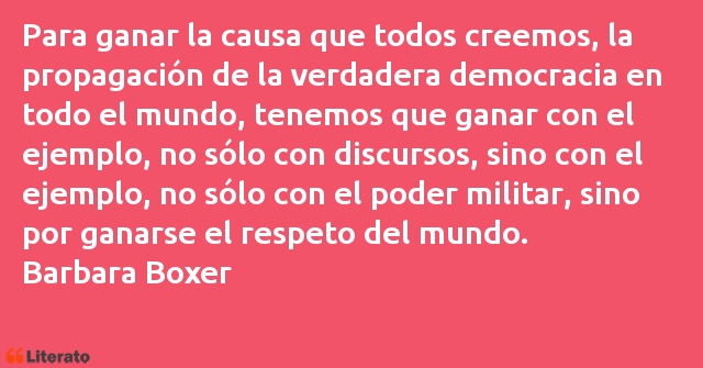 Frases de Barbara Boxer