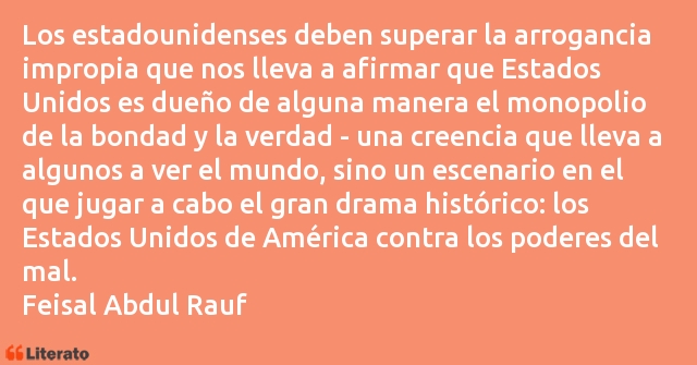 Frases de Feisal Abdul Rauf