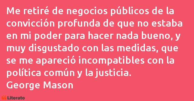 Frases de George Mason