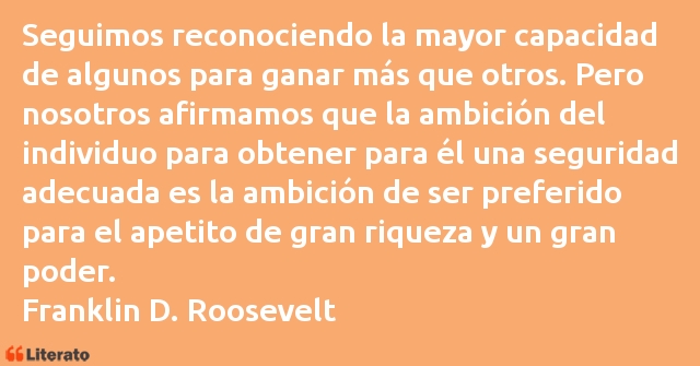 Frases de Franklin D. Roosevelt