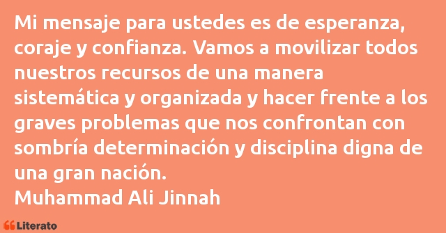 Frases de Muhammad Ali Jinnah