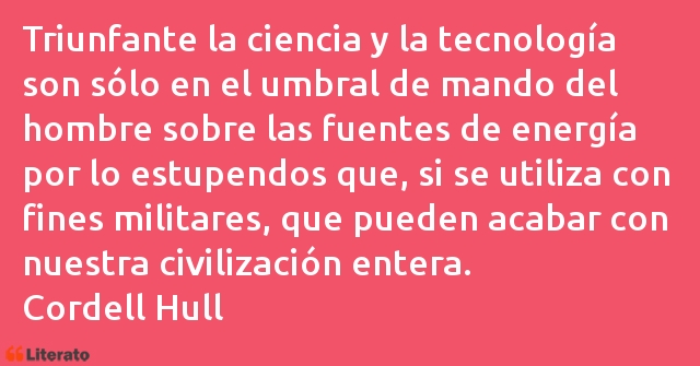 Frases de Cordell Hull