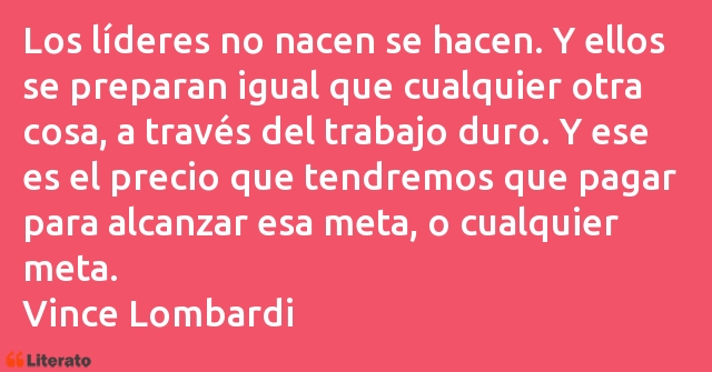 Frases de Vince Lombardi