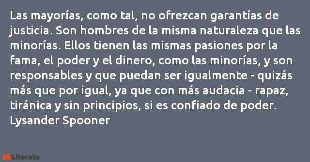 Frases de Lysander Spooner