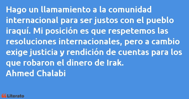 Frases de Ahmed Chalabi