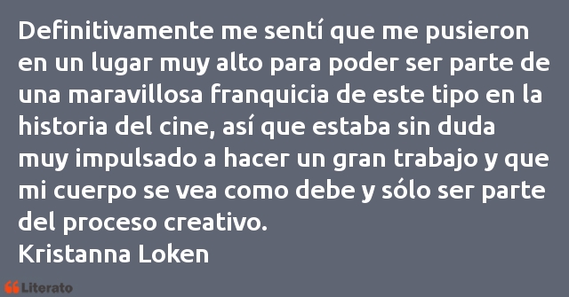 Frases de Kristanna Loken