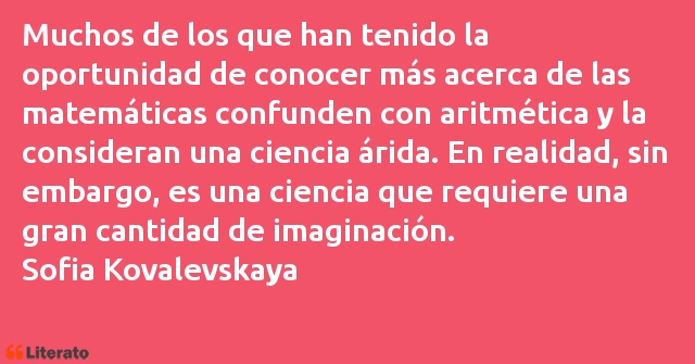 Frases de Sofia Kovalevskaya