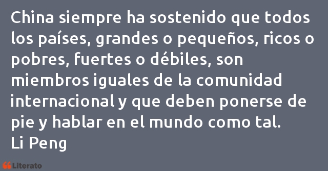 Frases de Li Peng