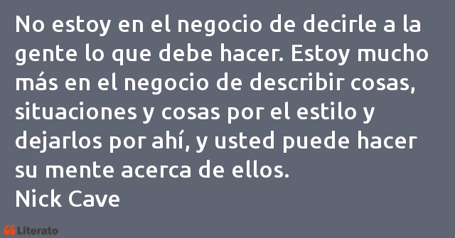 Frases de Nick Cave