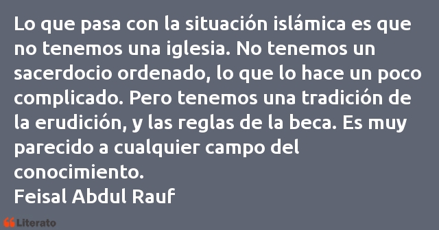 Frases de Feisal Abdul Rauf