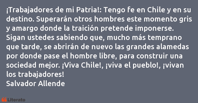 Frases de Salvador Allende