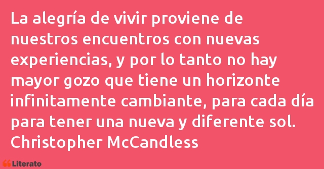 Frases de Christopher McCandless