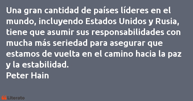 Frases de Peter Hain