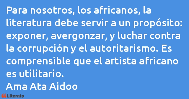 Frases de Ama Ata Aidoo