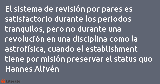 Frases de Hannes Alfvén