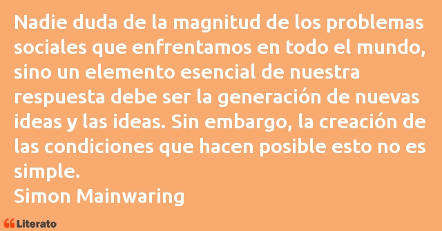 Frases de Simon Mainwaring