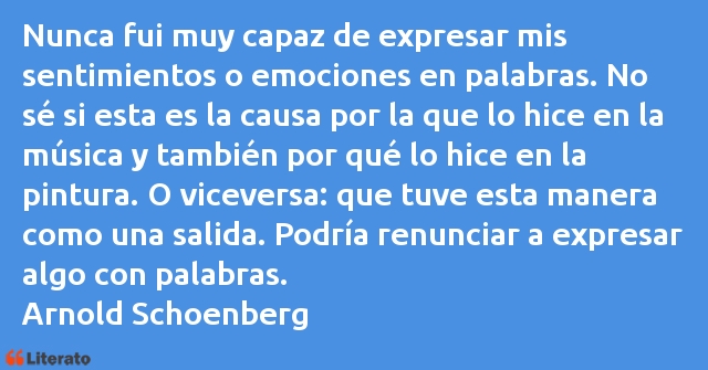 Frases de Arnold Schoenberg