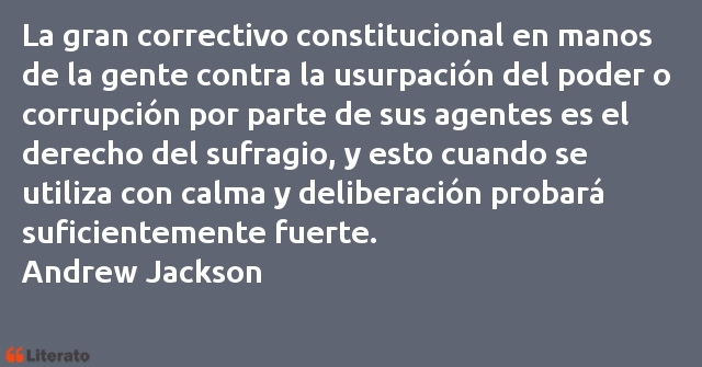 Frases de Andrew Jackson