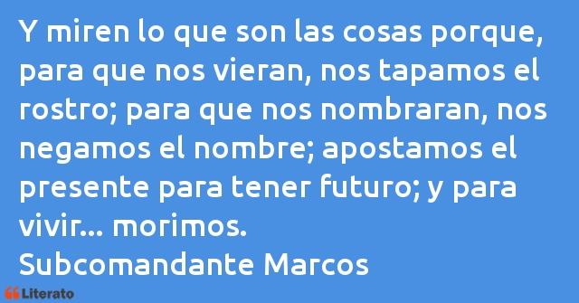 Frases de Subcomandante Marcos