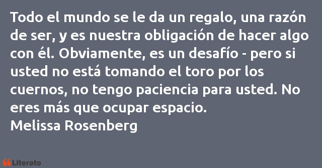 Frases de Melissa Rosenberg