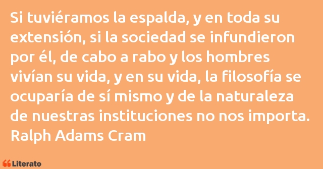 Frases de Ralph Adams Cram